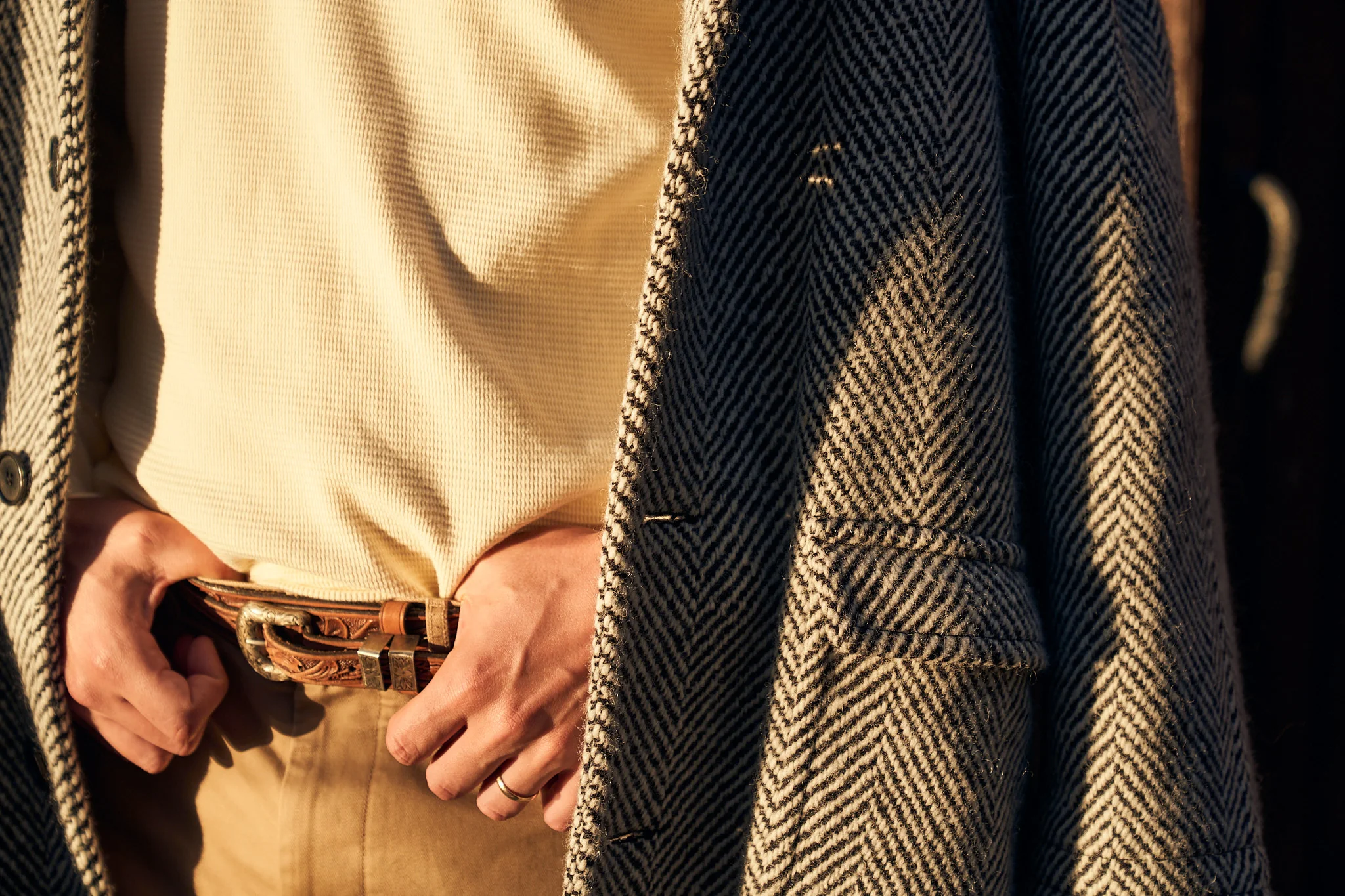 Cotton Longsleeve Thermal - Cream - Image 3