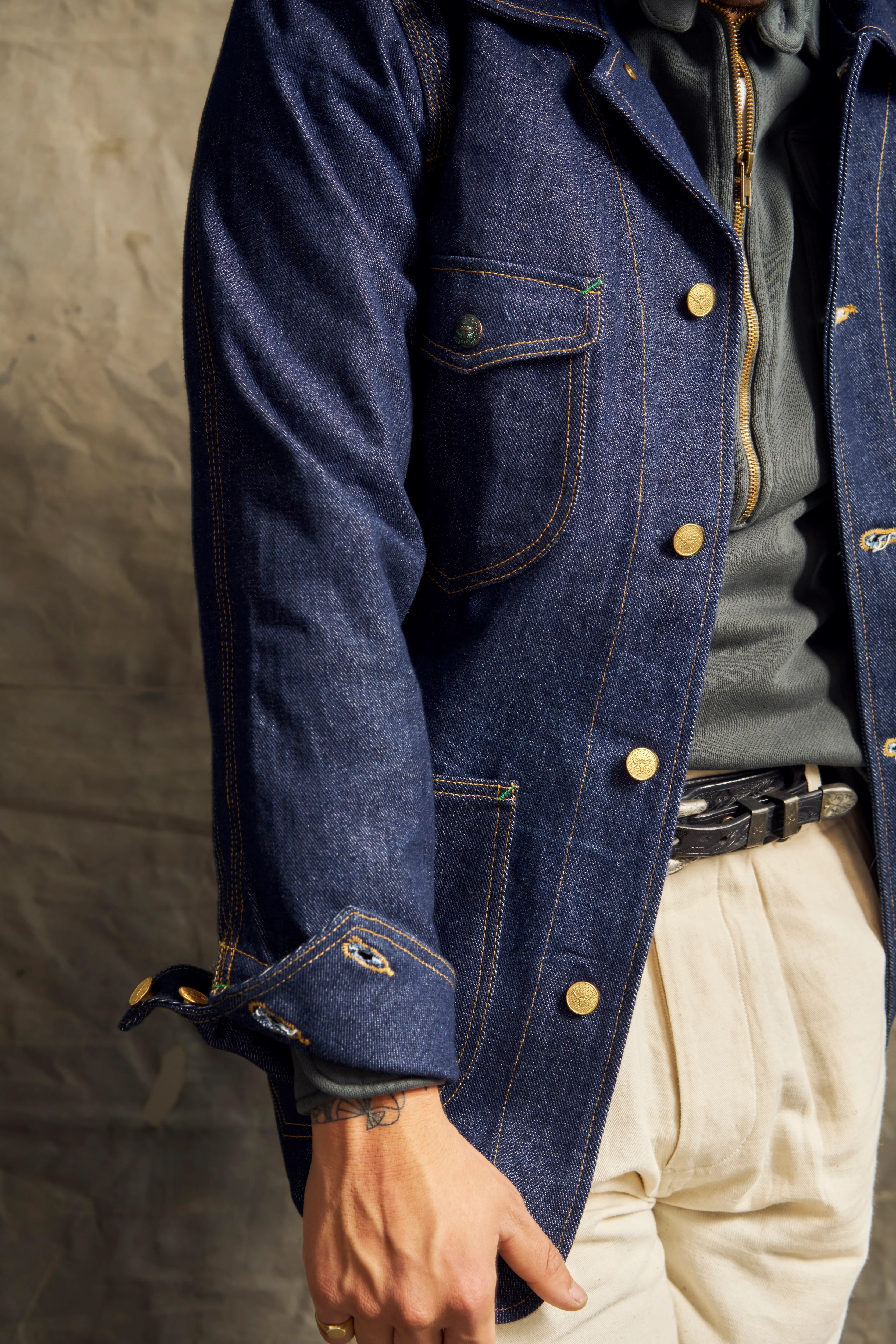 Denim Barn Jacket - Rinsed Indigo - Image 5