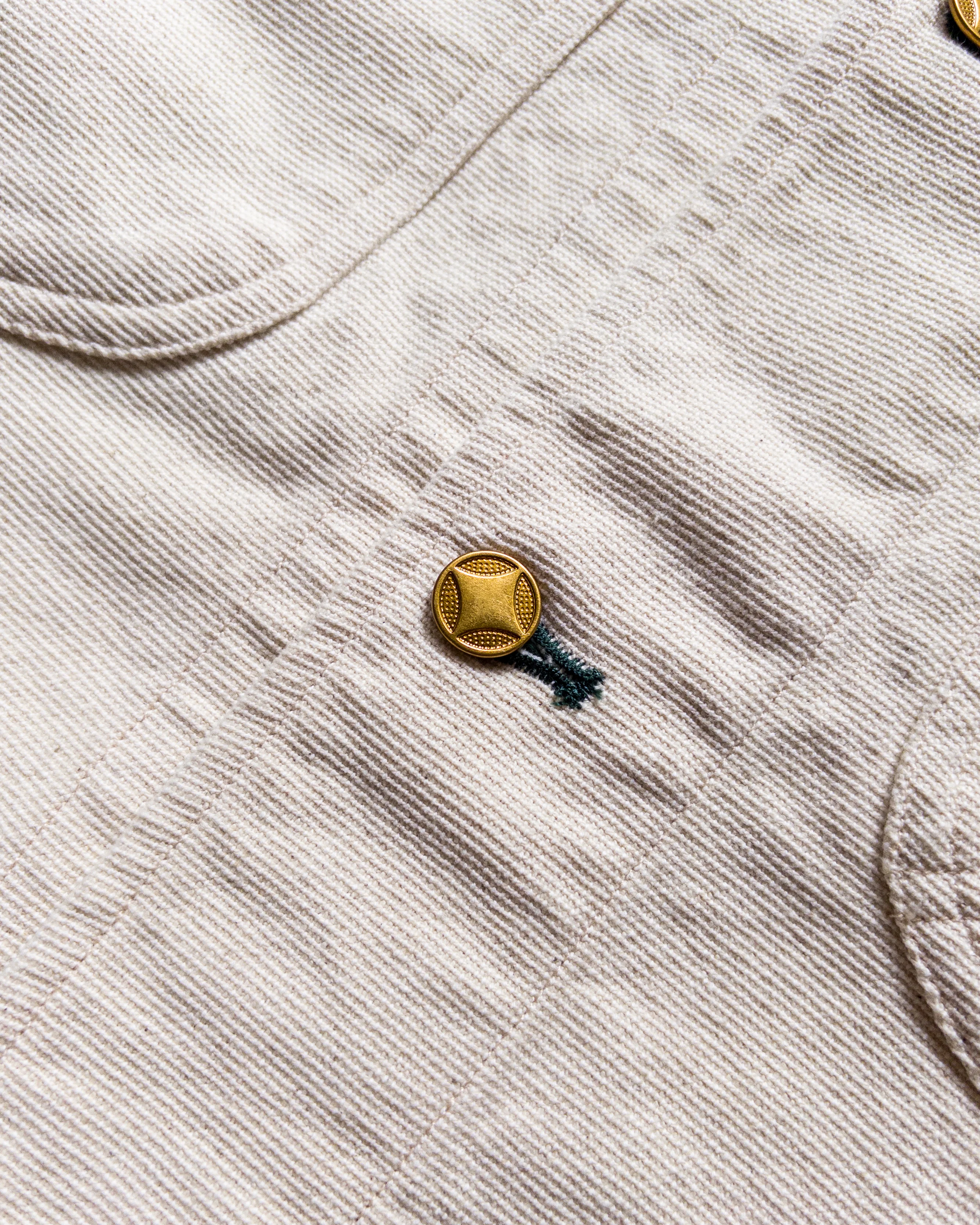 Heavyweight Pinpoint Canvas Barn Jacket - Unbleached - Image 4