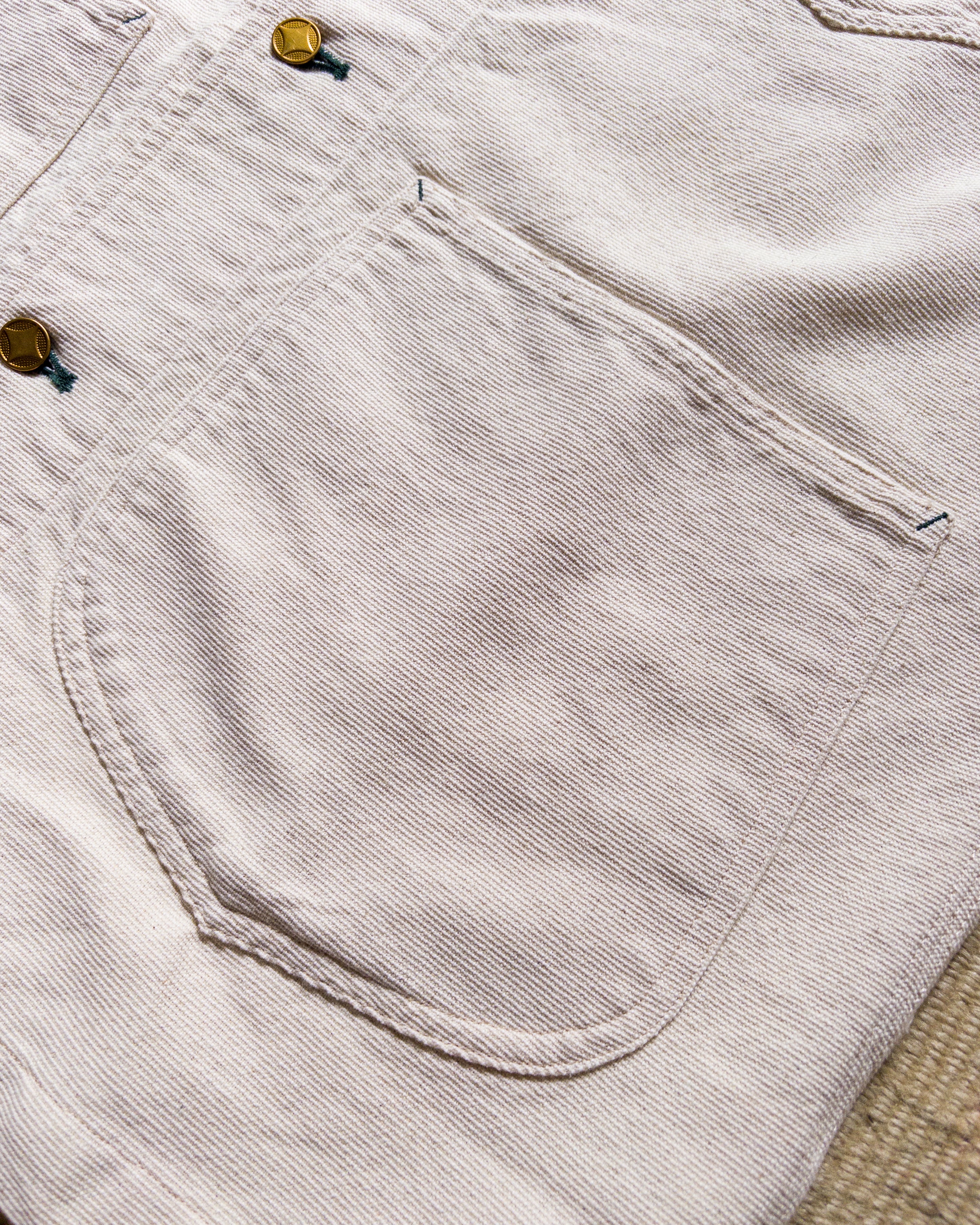 Heavyweight Pinpoint Canvas Barn Jacket - Unbleached - Image 5