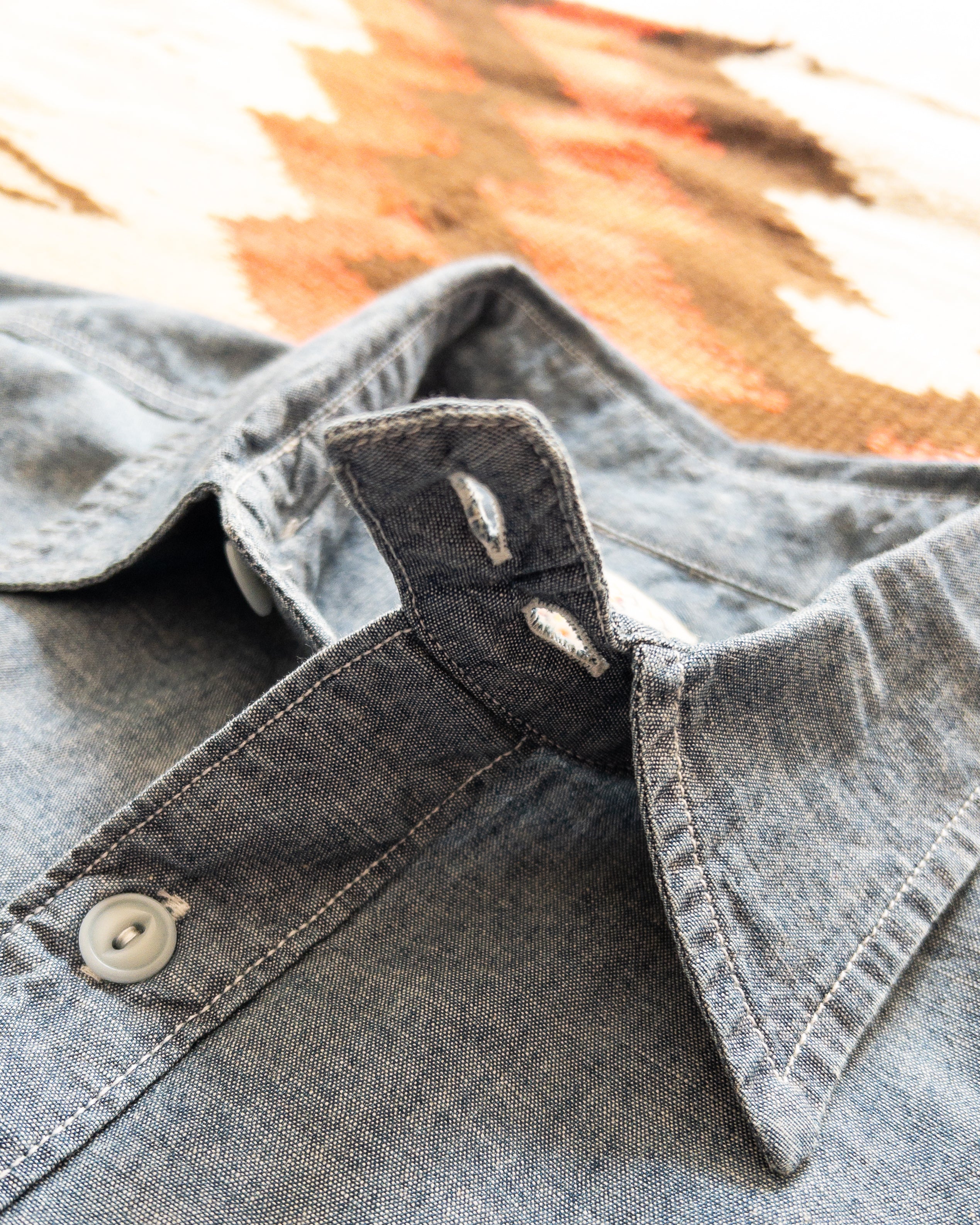 Chambray Workshirt - Rinsed Indigo - Image 3
