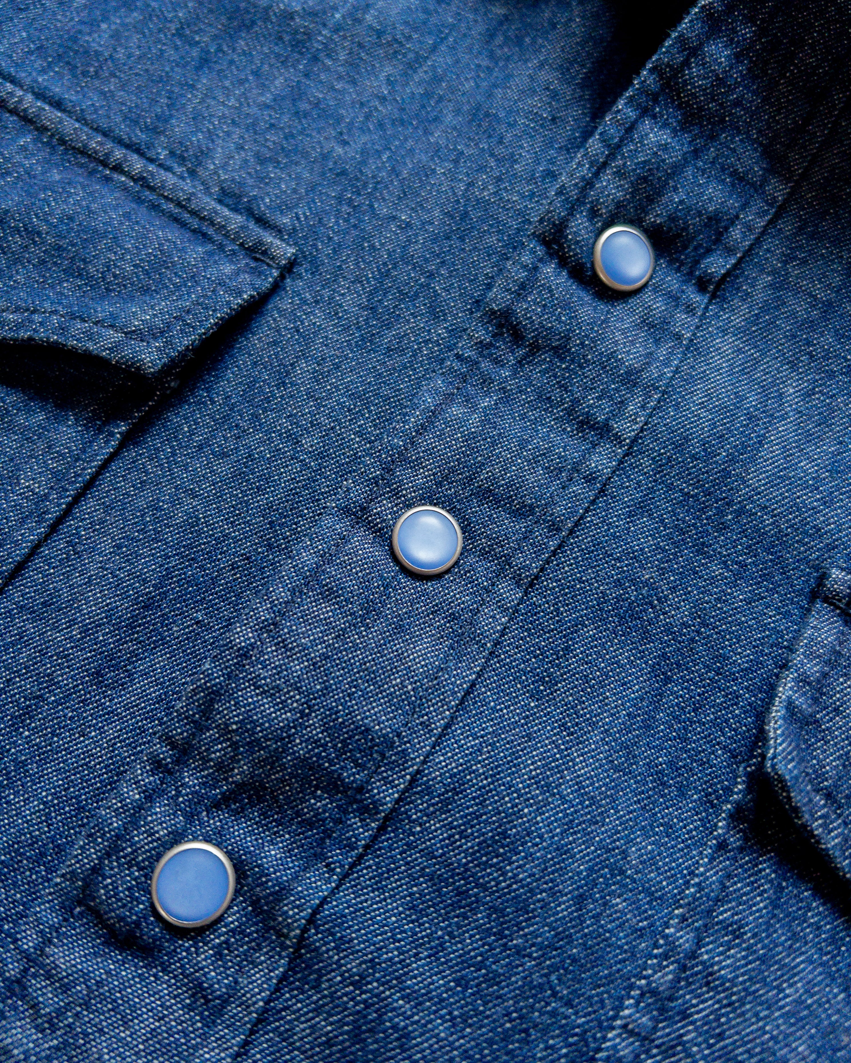 Denim Pearlsnap Shirt - Rinsed Indigo - Image 3