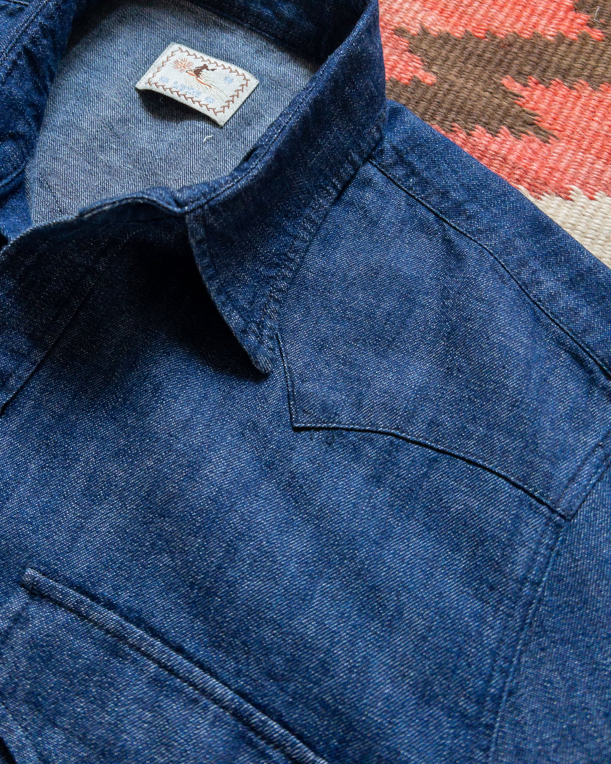 Denim Pearlsnap Shirt - Rinsed Indigo - Image 5