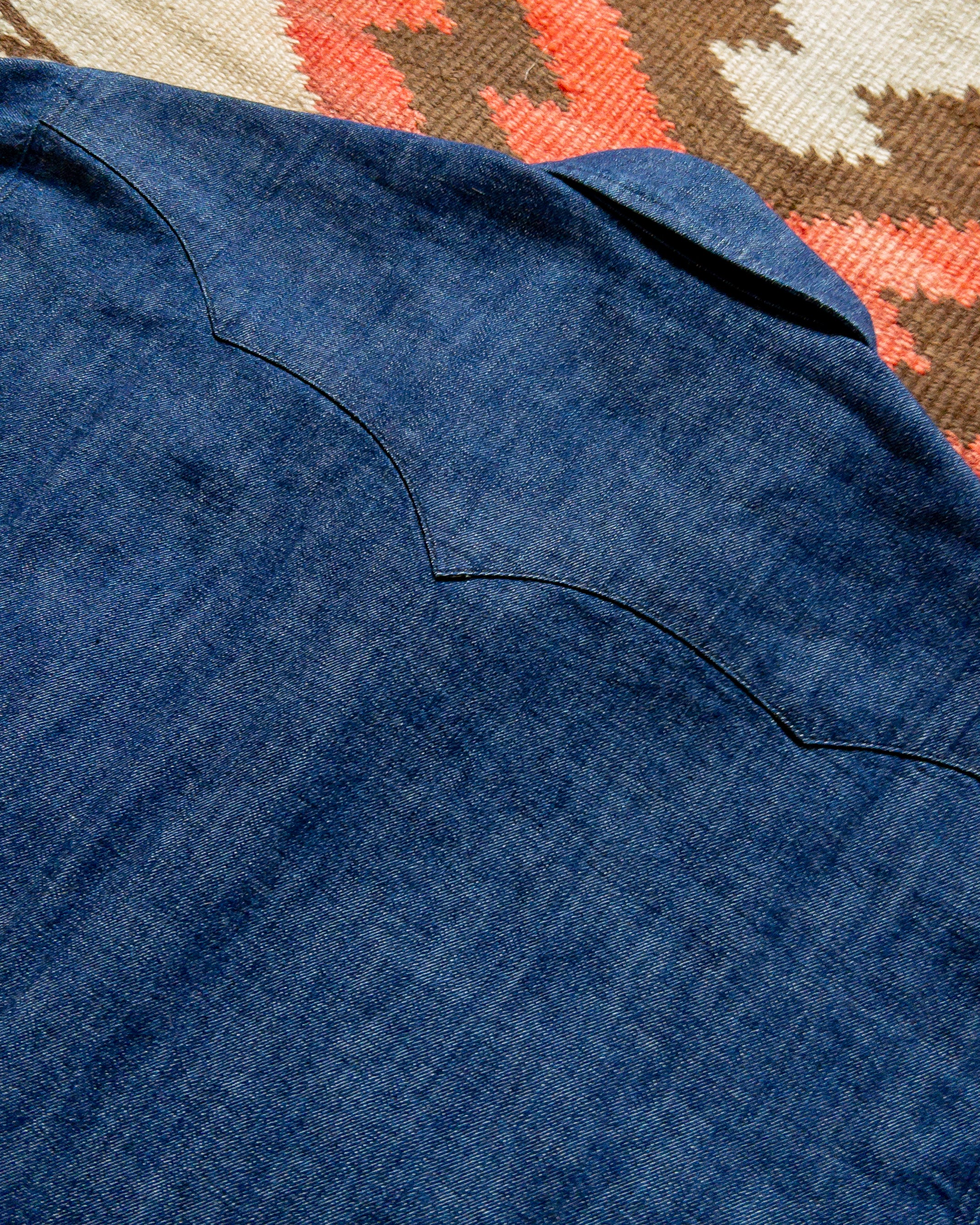 Denim Pearlsnap Shirt - Rinsed Indigo - Image 6