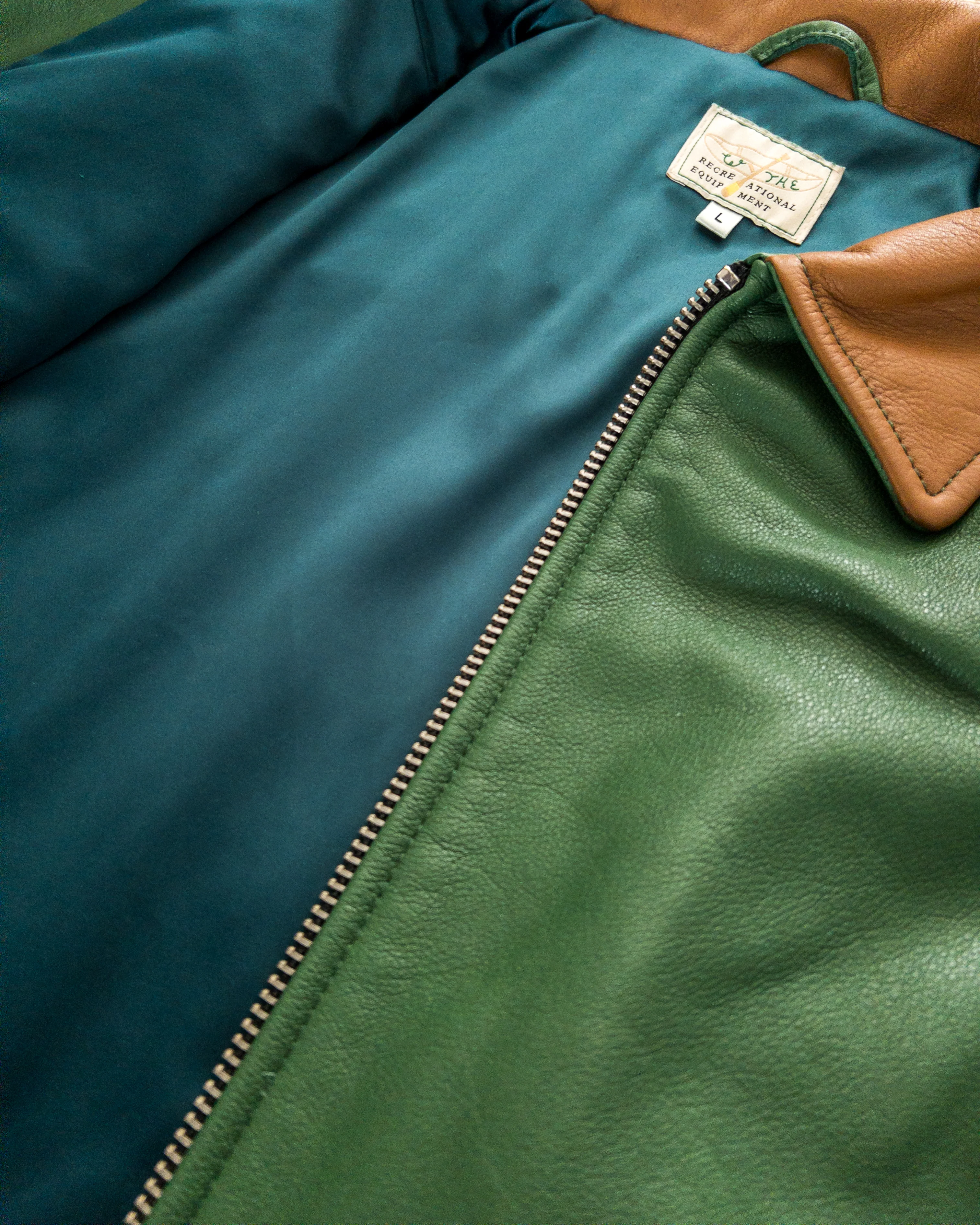 Mustang Fringe Leather Jacket - Green - Image 8