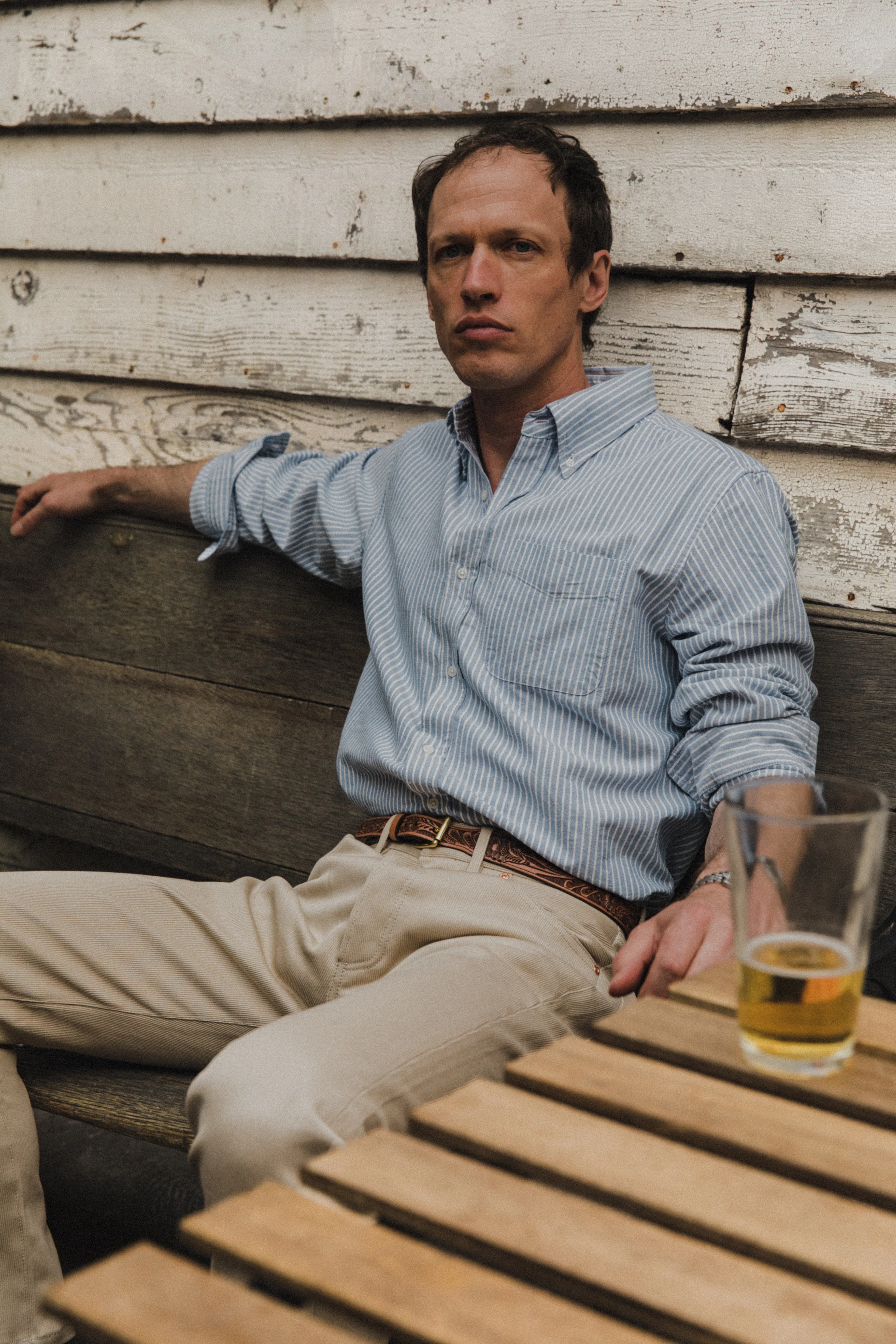 Oxford Cloth Button Down - Blue and White Stripe - Image 6