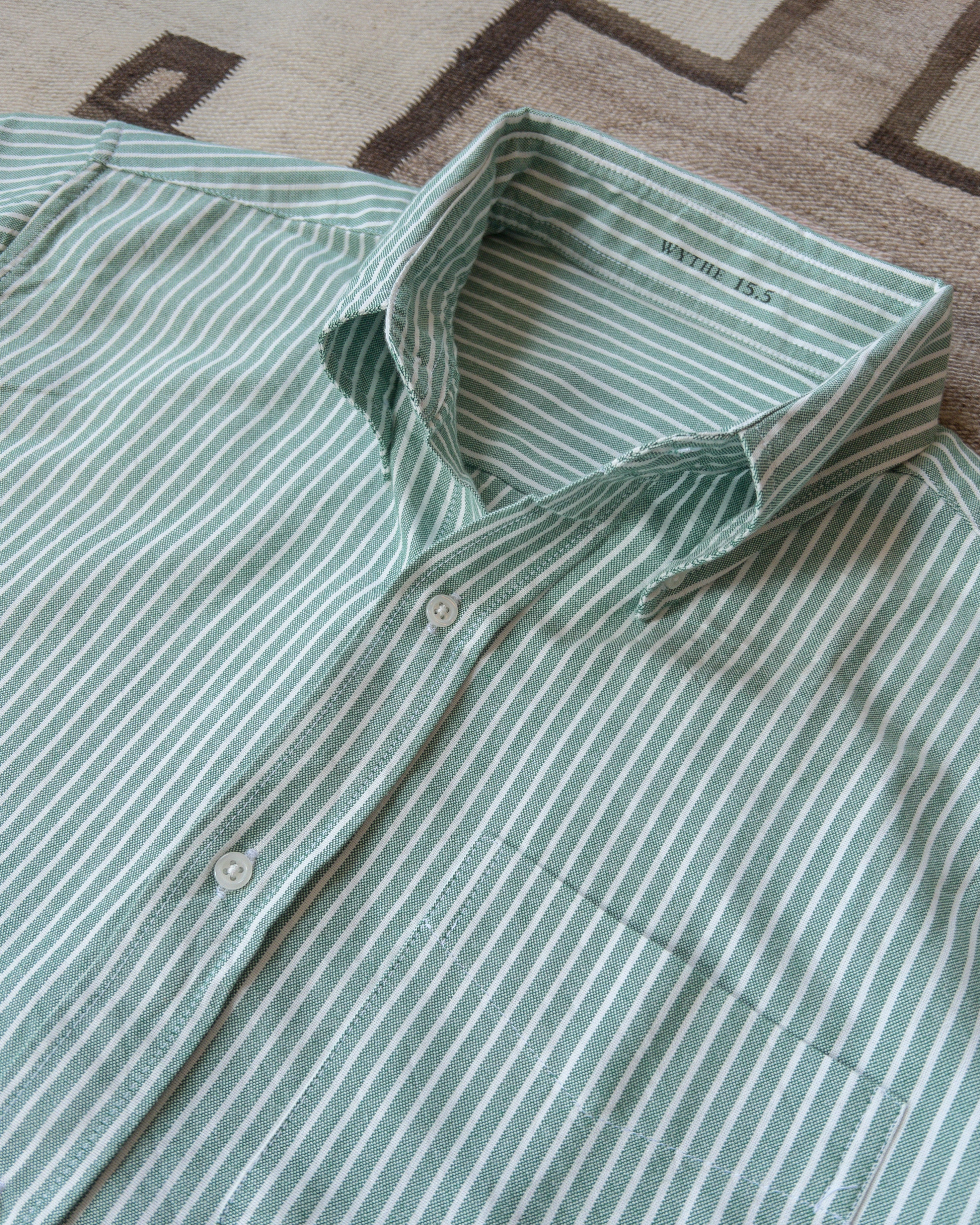Oxford Cloth Button Down - Evergreen Stripe - Image 3