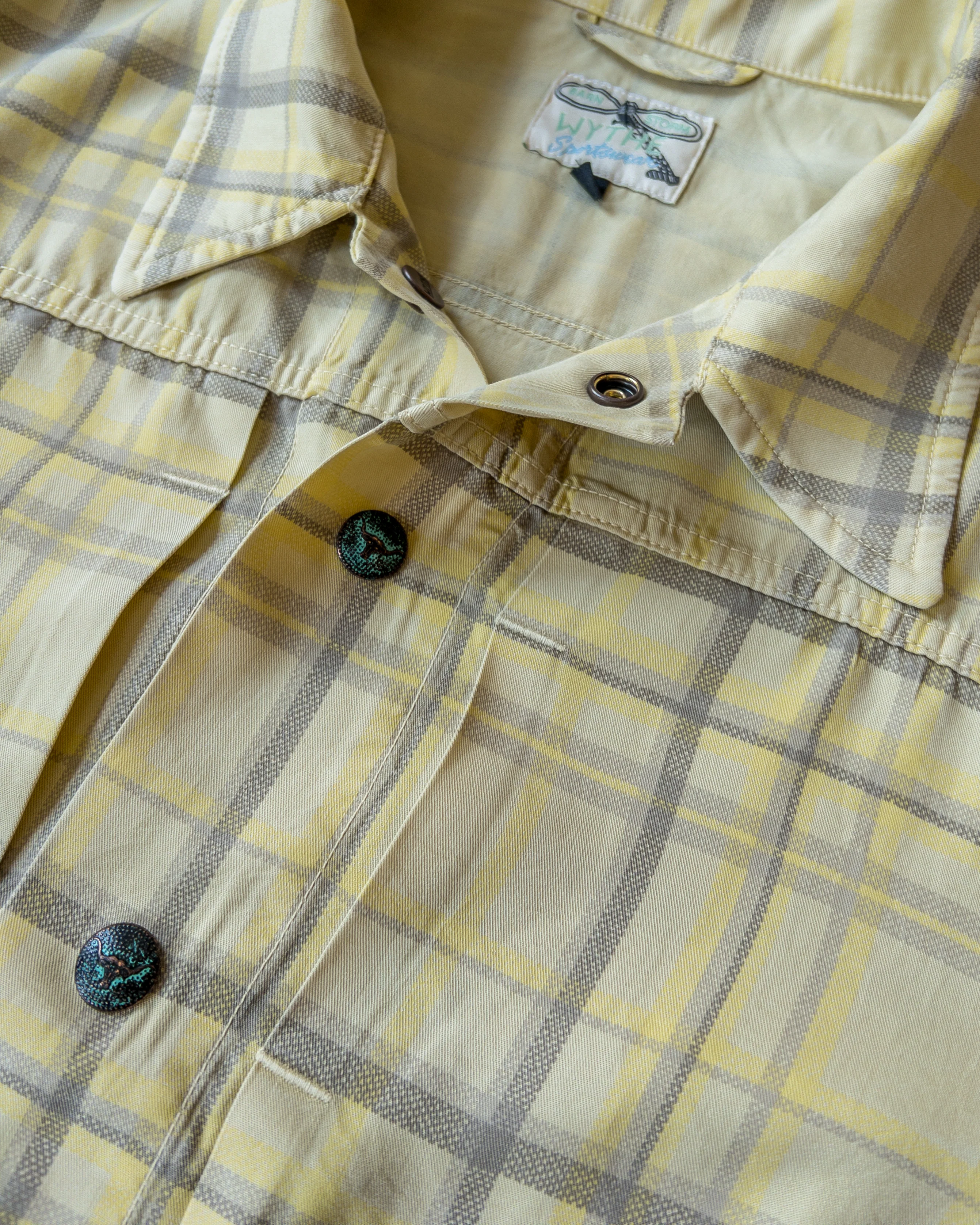 Printed Corral Plaid Tencel Ranch Jacket - Sunflower - Image 4