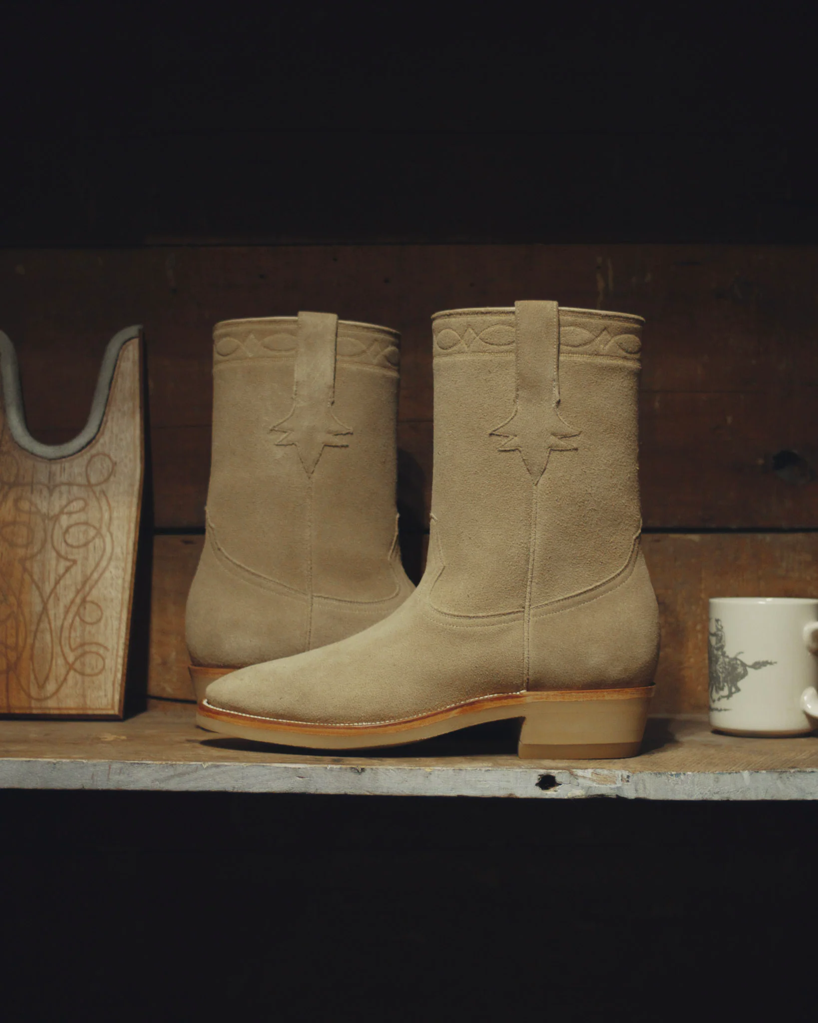 Sand Suede Roper Boots - Image 3