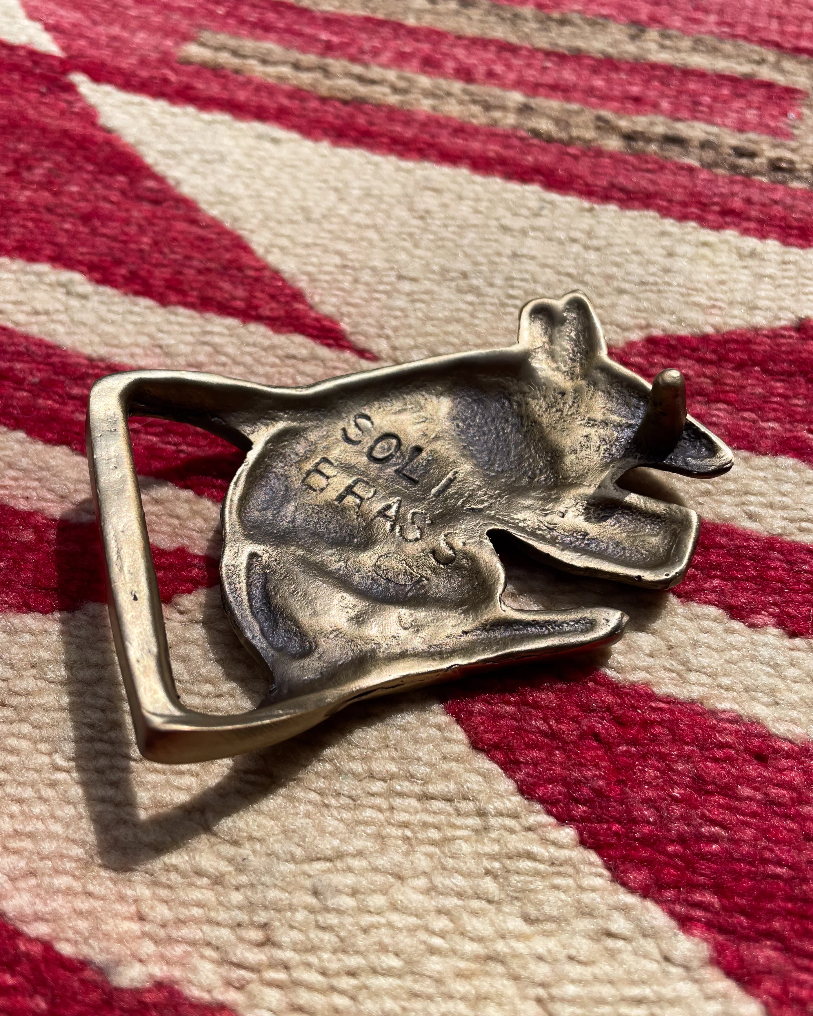Solid Brass Armadillo Buckle - Image 3