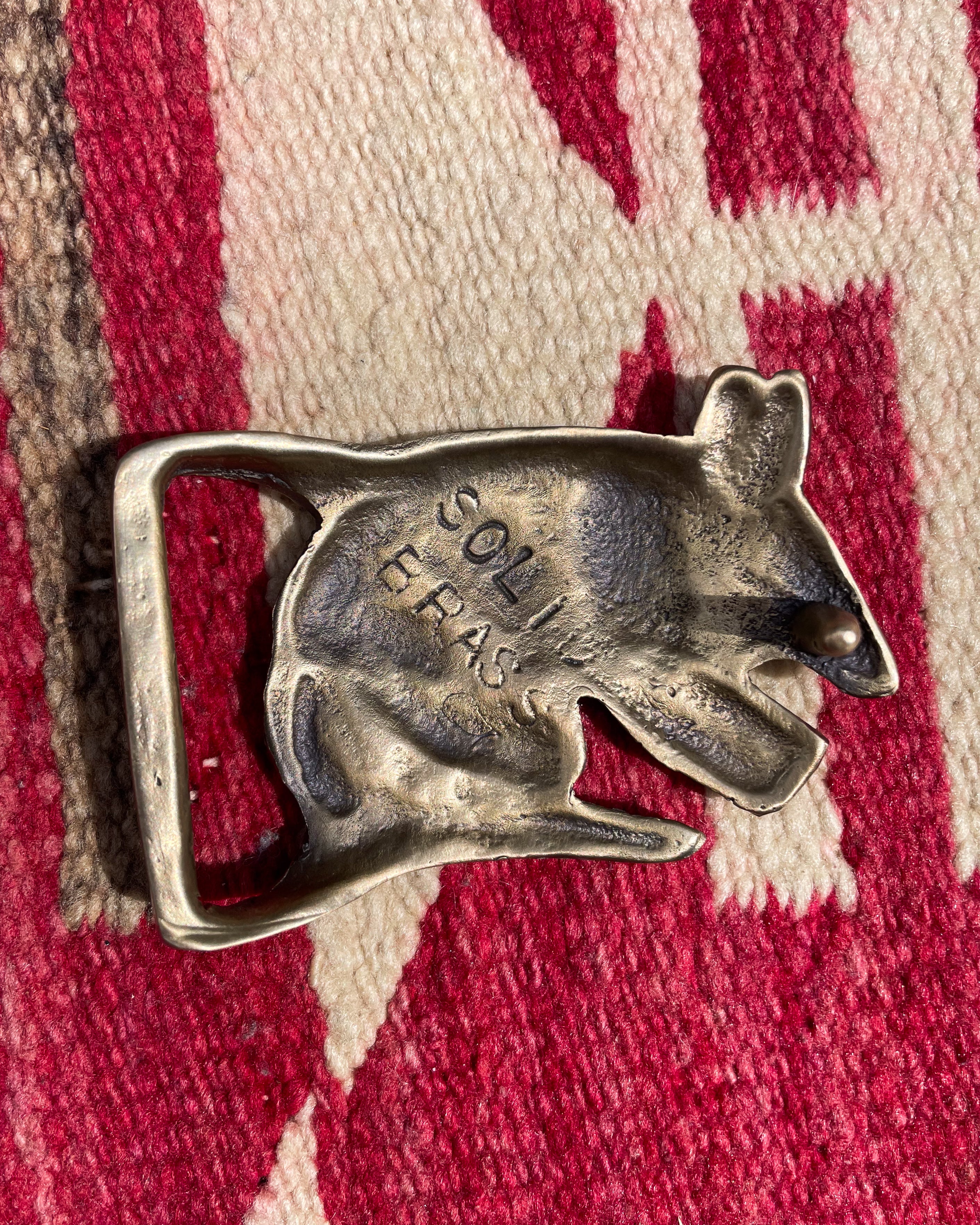 Solid Brass Armadillo Buckle - Image 4