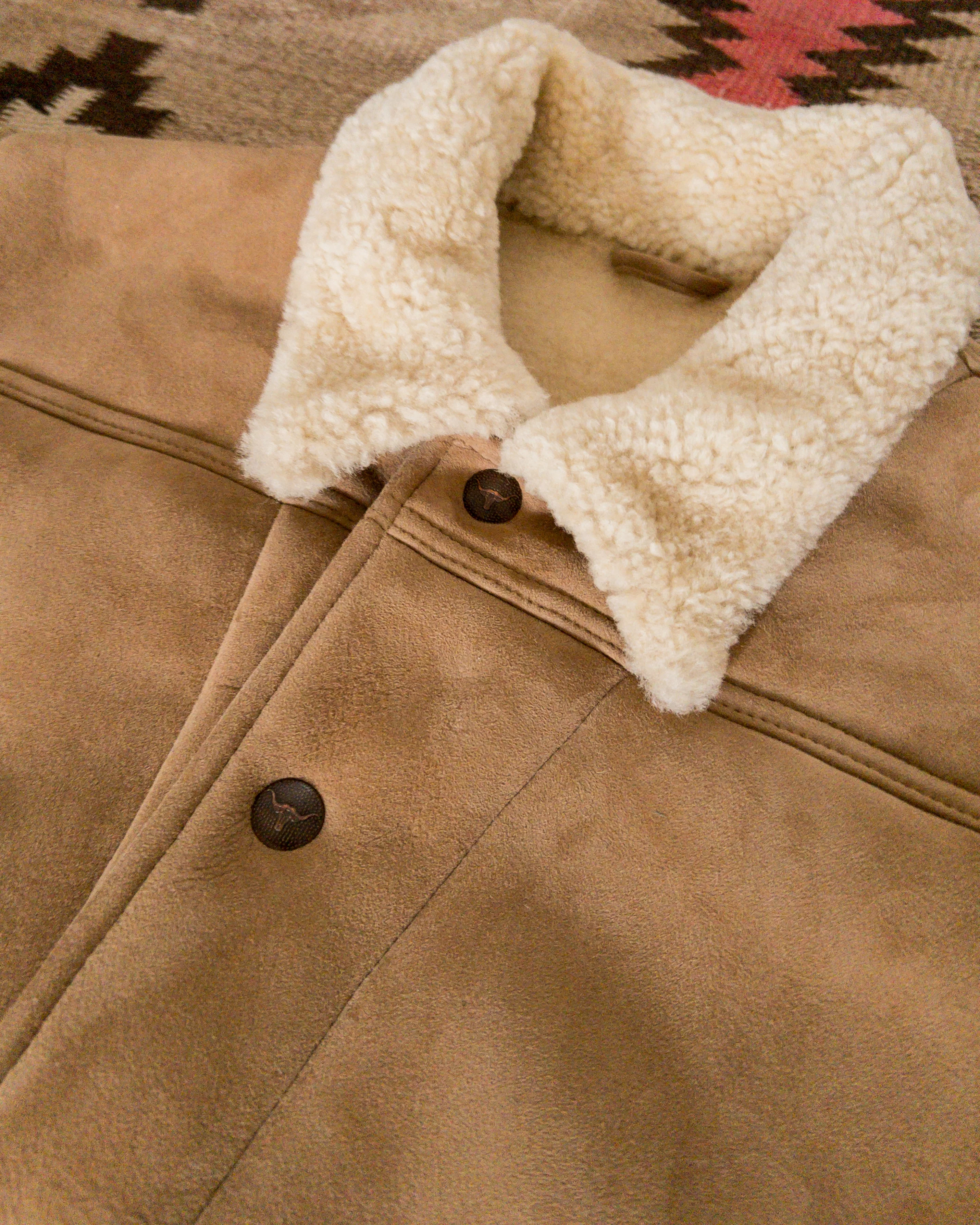 Suede Shearling Ranch Jacket - Oak - Image 3