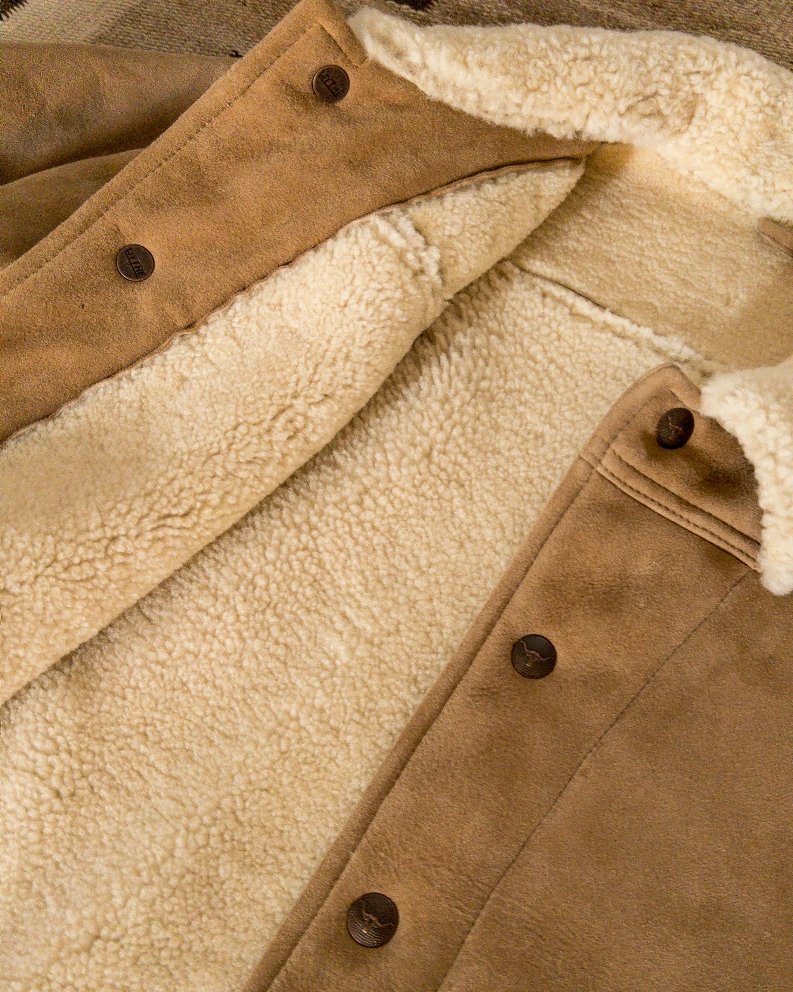 Suede Shearling Ranch Jacket - Oak - Image 4