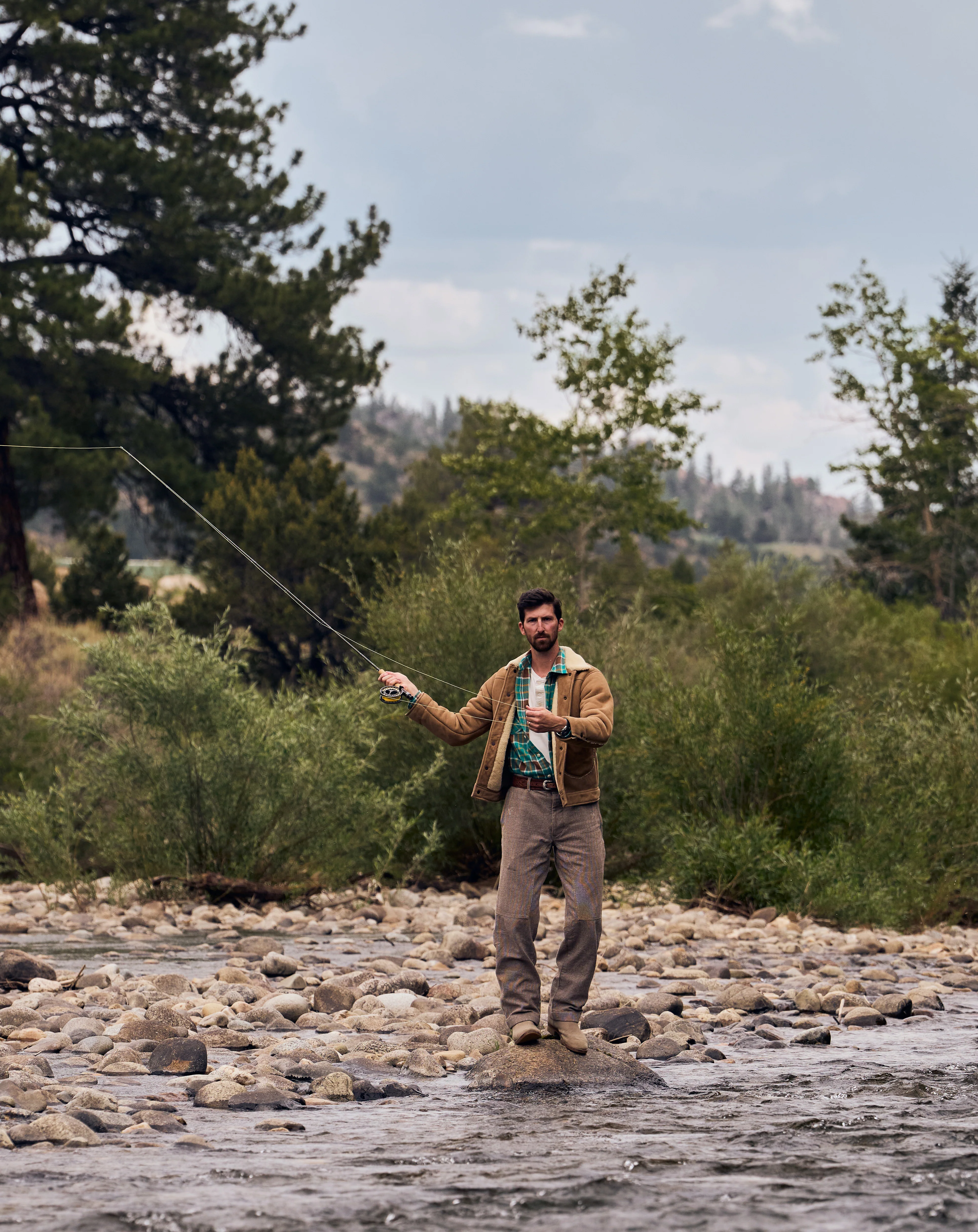 Suede Shearling Ranch Jacket - Oak - Image 8