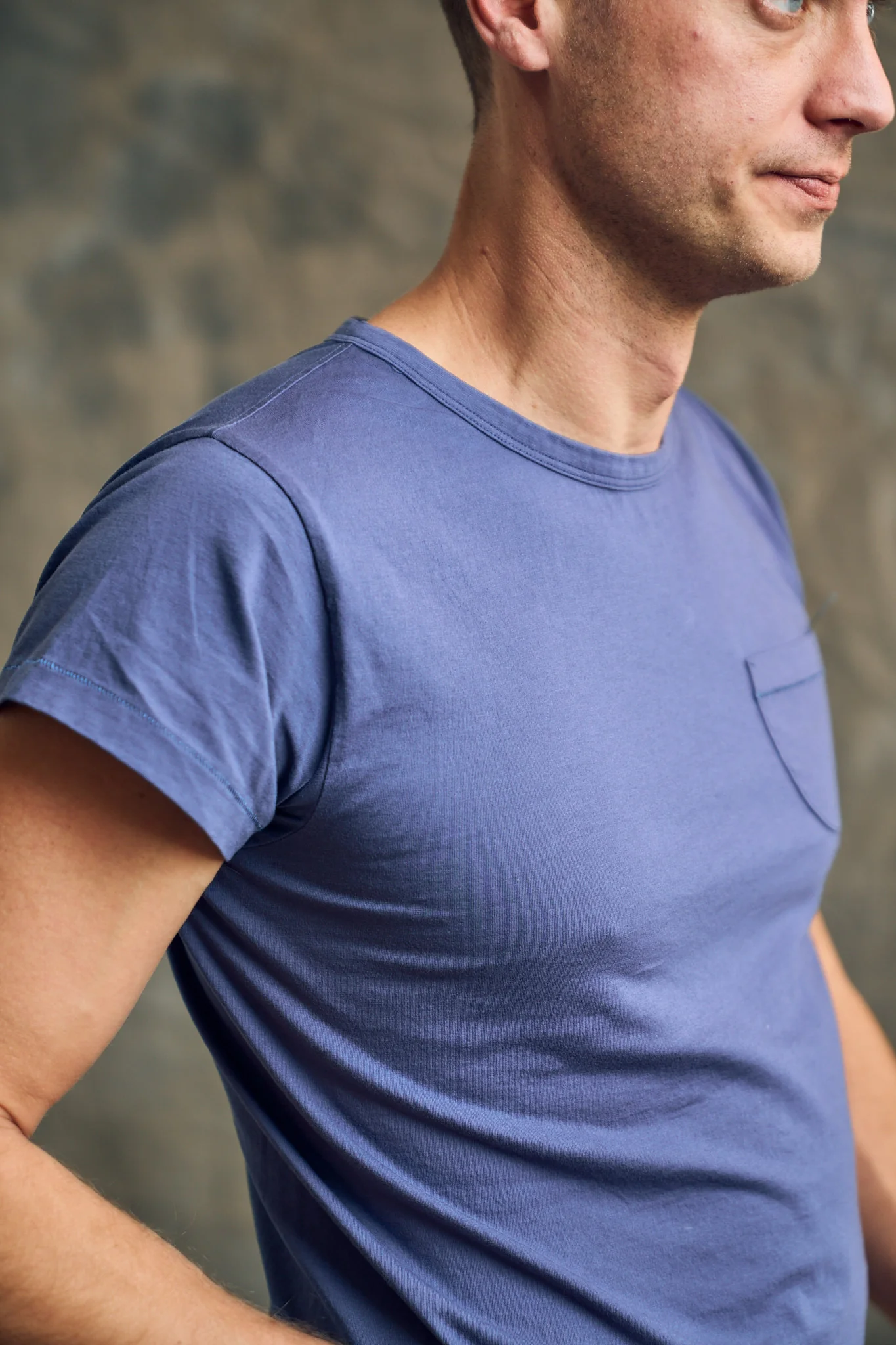 Tubular Pocket Tee Shirt - Faded Navy - Image 4