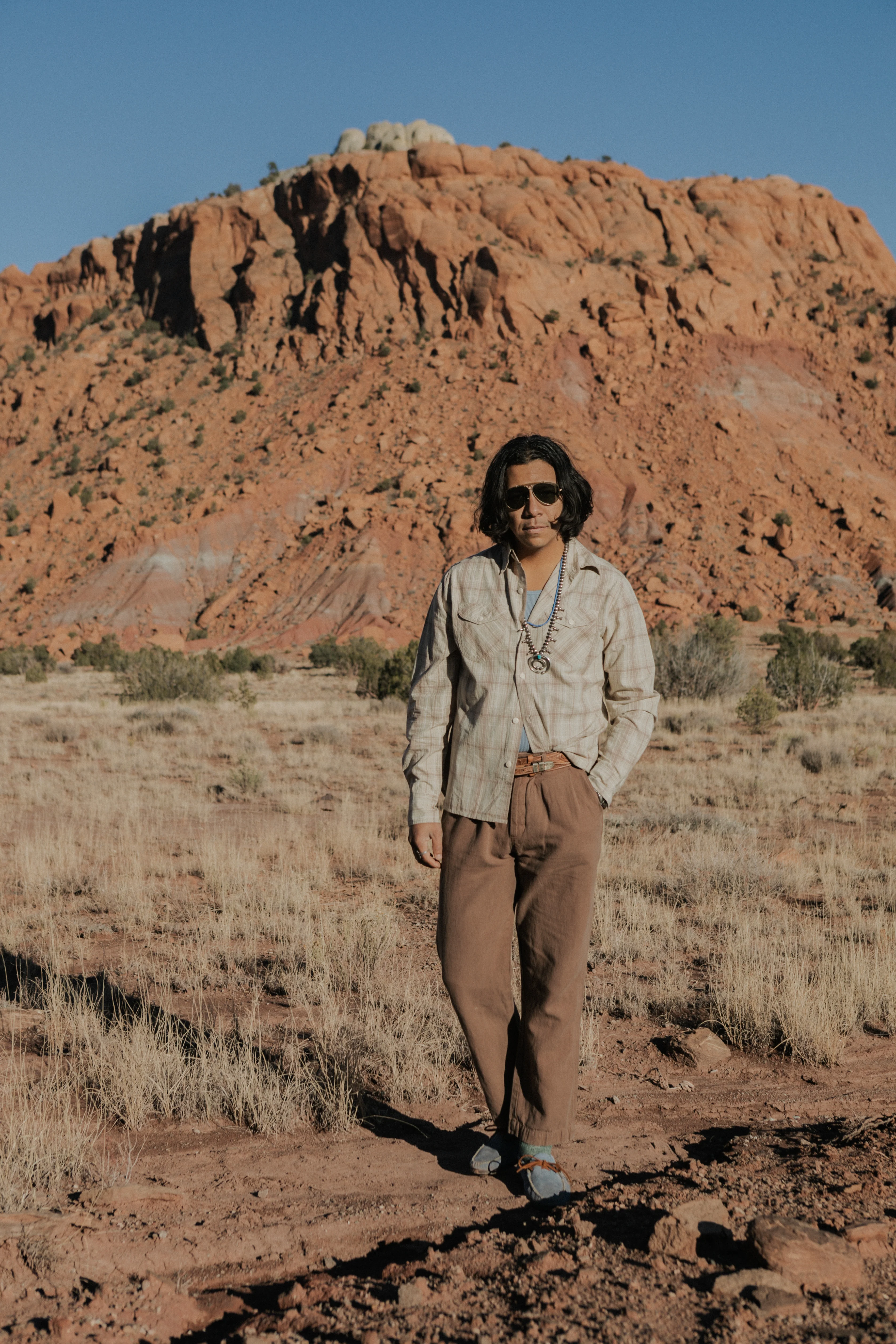 Washed Madras Workshirt - Earthtone Plaid - Image 5