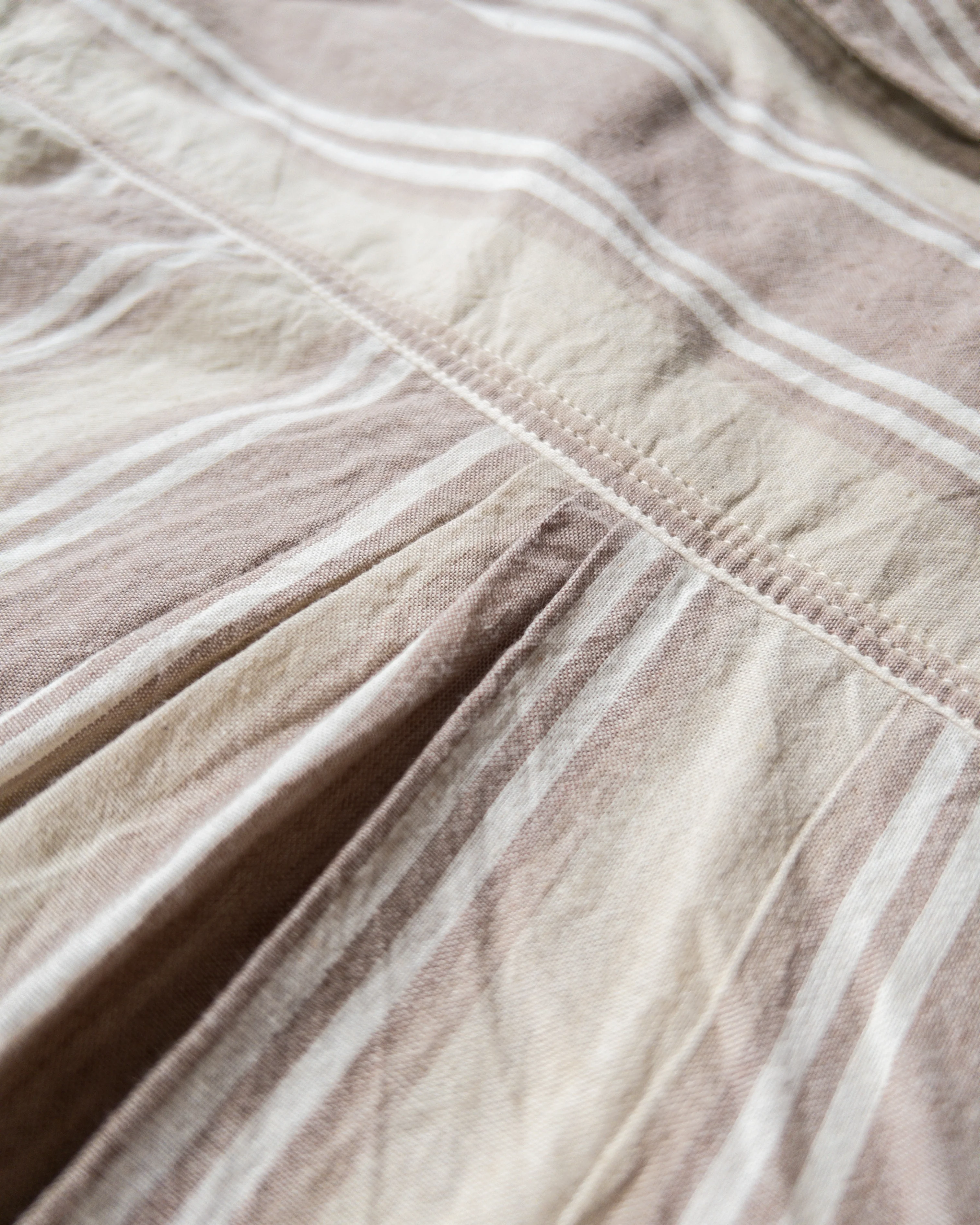 Washed Madras Workshirt - Earthtone Stripe - Image 3