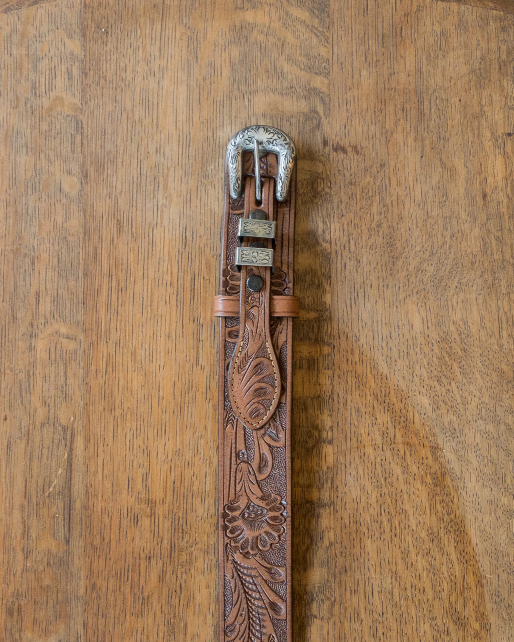 Western Tooled Ranger Belt - Image 3