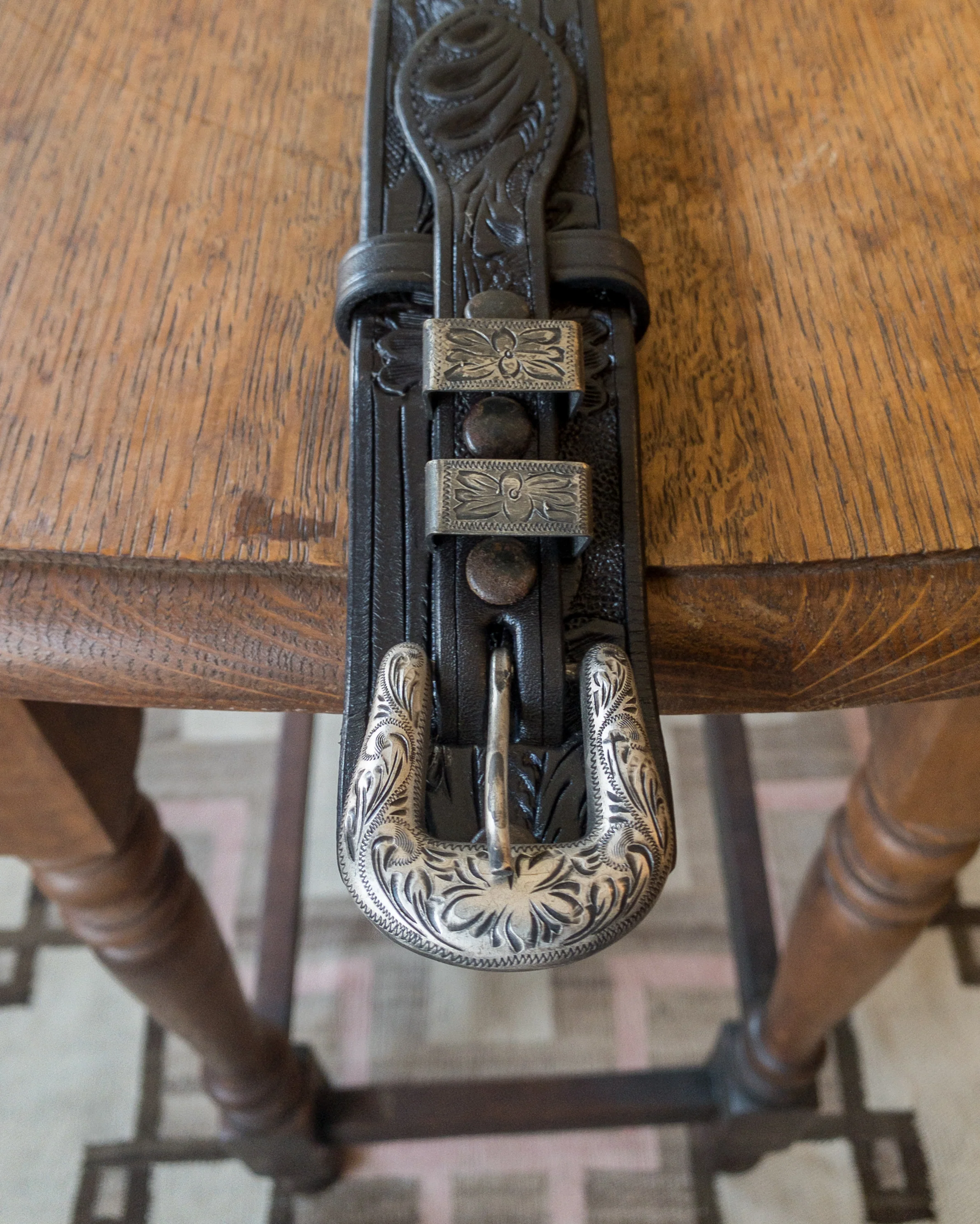 Western Tooled Ranger Belt - Image 6